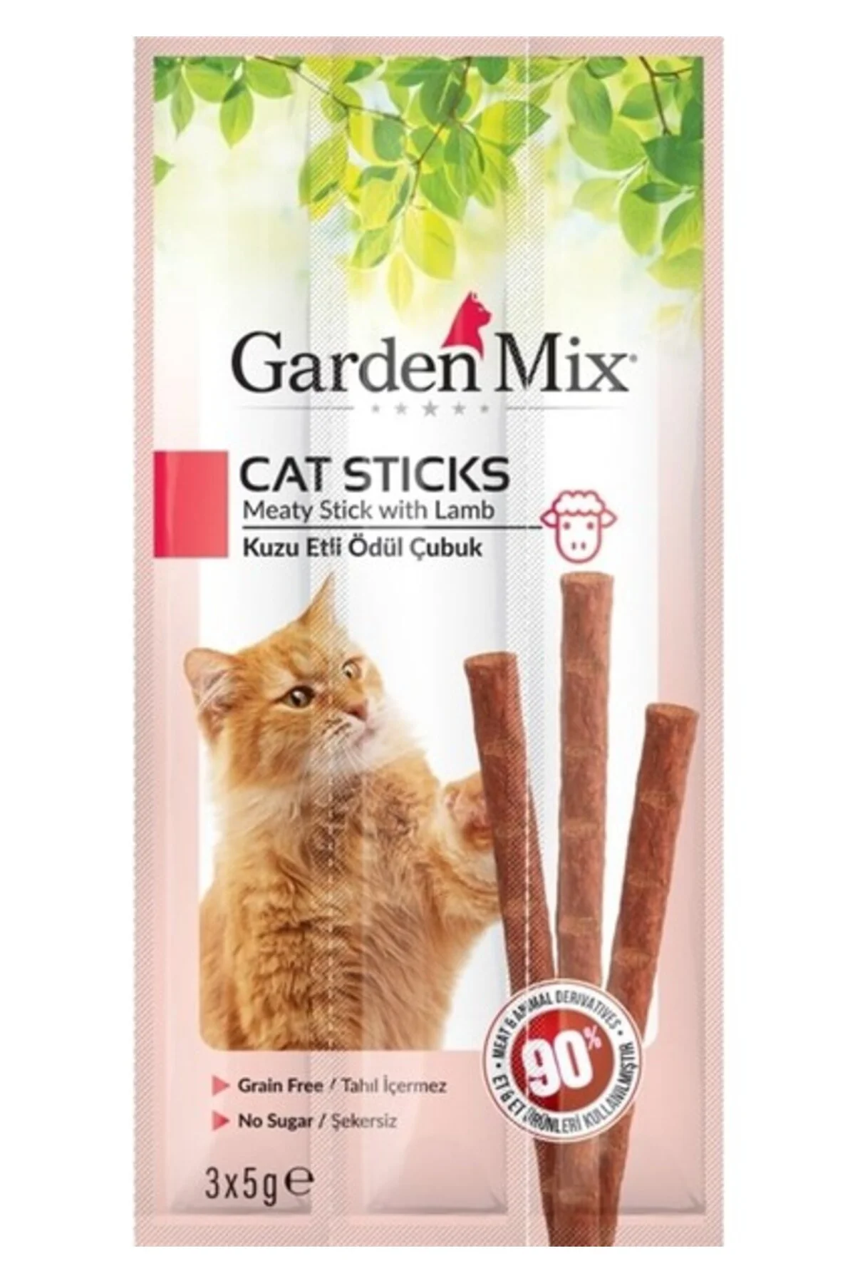 Garden Mix Gardenmix Kuzu Etli Kedi Stick Ödül 3x5g