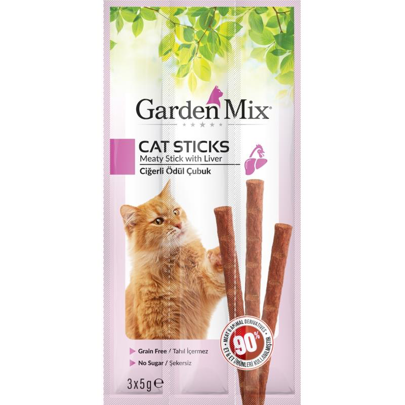 Gardenmix Ciğerli Kedi Stick Ödül 3*5Gr Gardenmix Ciğerli Kedi Stick Ödül 3*5Gr
