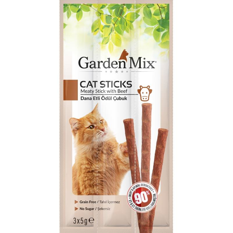 Gardenmix Dana Etli Kedi Stick Ödül 3*5Gr Gardenmix Dana Etli Kedi Stick Ödül 3*5Gr