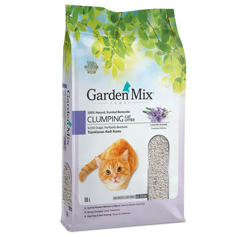 Gardenmix  Lavanta Kokulu Bentonit İnce Taneli Kedi Kumu 10 Lt
