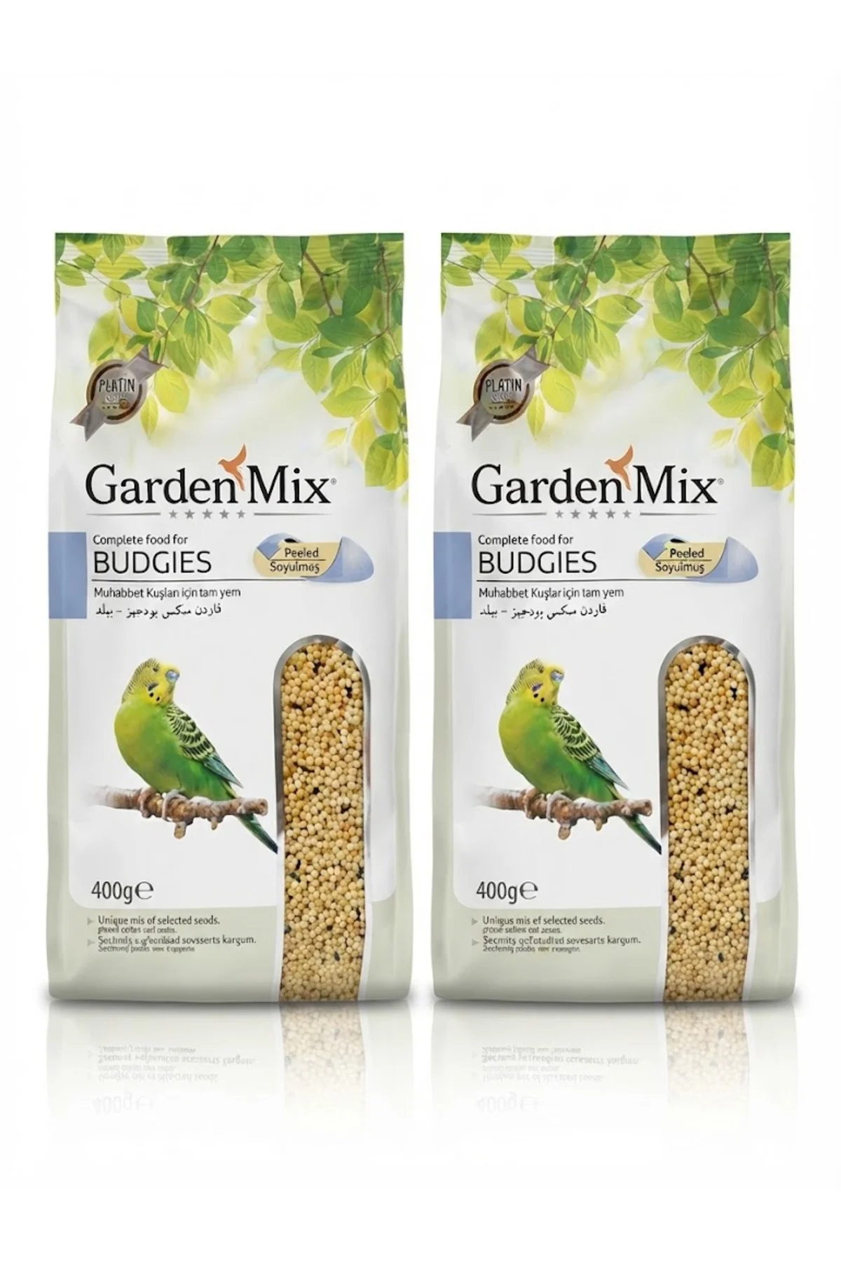 Gardenmix Soyulmuş Muhabbet Kuşu Yemi 400 Gr X 2 Adet