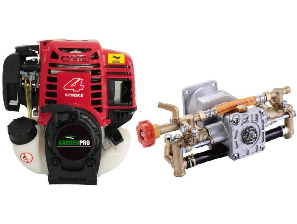 GardenPro 4 Zamanlı Benzinli Pülverizatör Motoru + Pompa 1.6 Hp