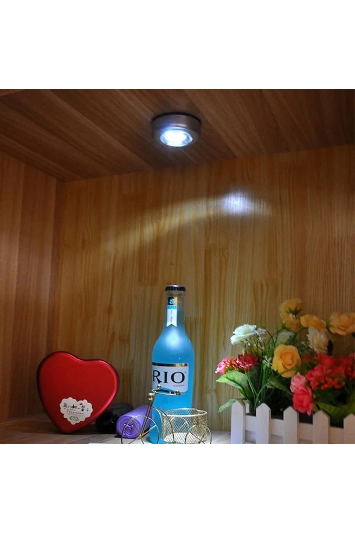 Gardrop - Çekmece - Dolap Köşe Aydınlatıcı Kablosuz Pilli Led Spot Mutfak Lamba Stick Gardrop - Çekmece - Dolap Köşe Aydınlatıcı Kablosuz Pilli Led Spot Mutfak Lamba Stick - Görsel 2