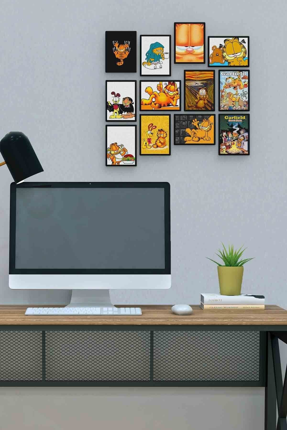 Garfield 12 Parça Mdf (ahşap) Tablo Ofis Boyu 