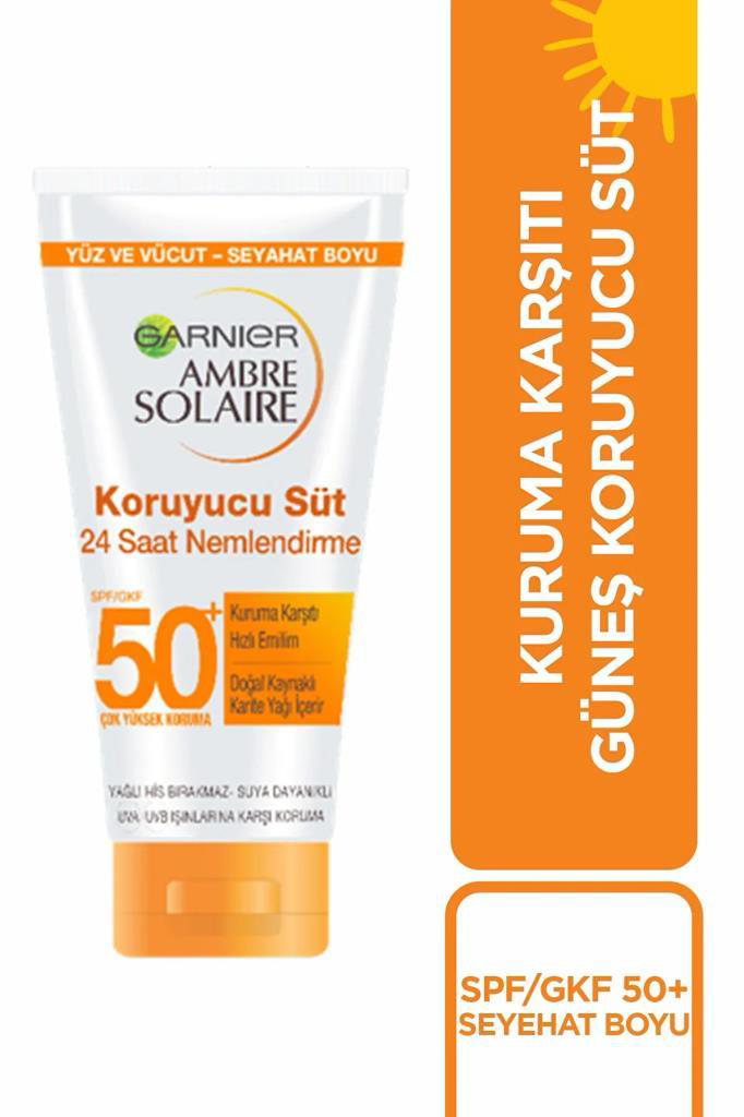 Garnier  Ambre Solaire Güneş Koruyucu Süt Spf50+ Seyahat Boyu 50 M