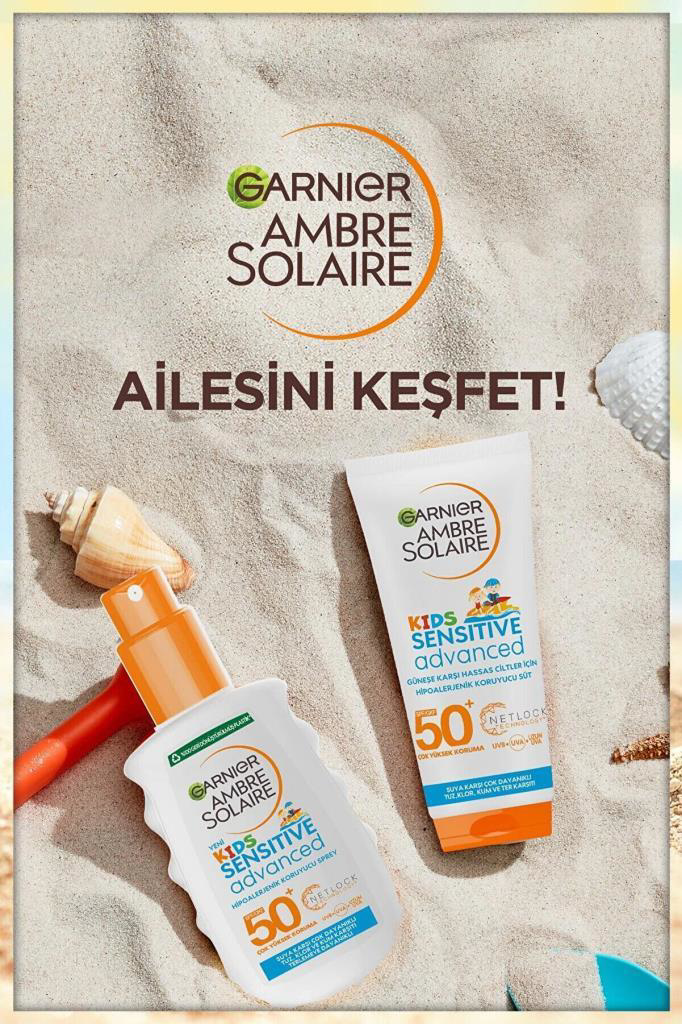 Garnier  Ambre Solaire Çocuk Koruyucu Güneş Sütü Spf50+ 200 Ml