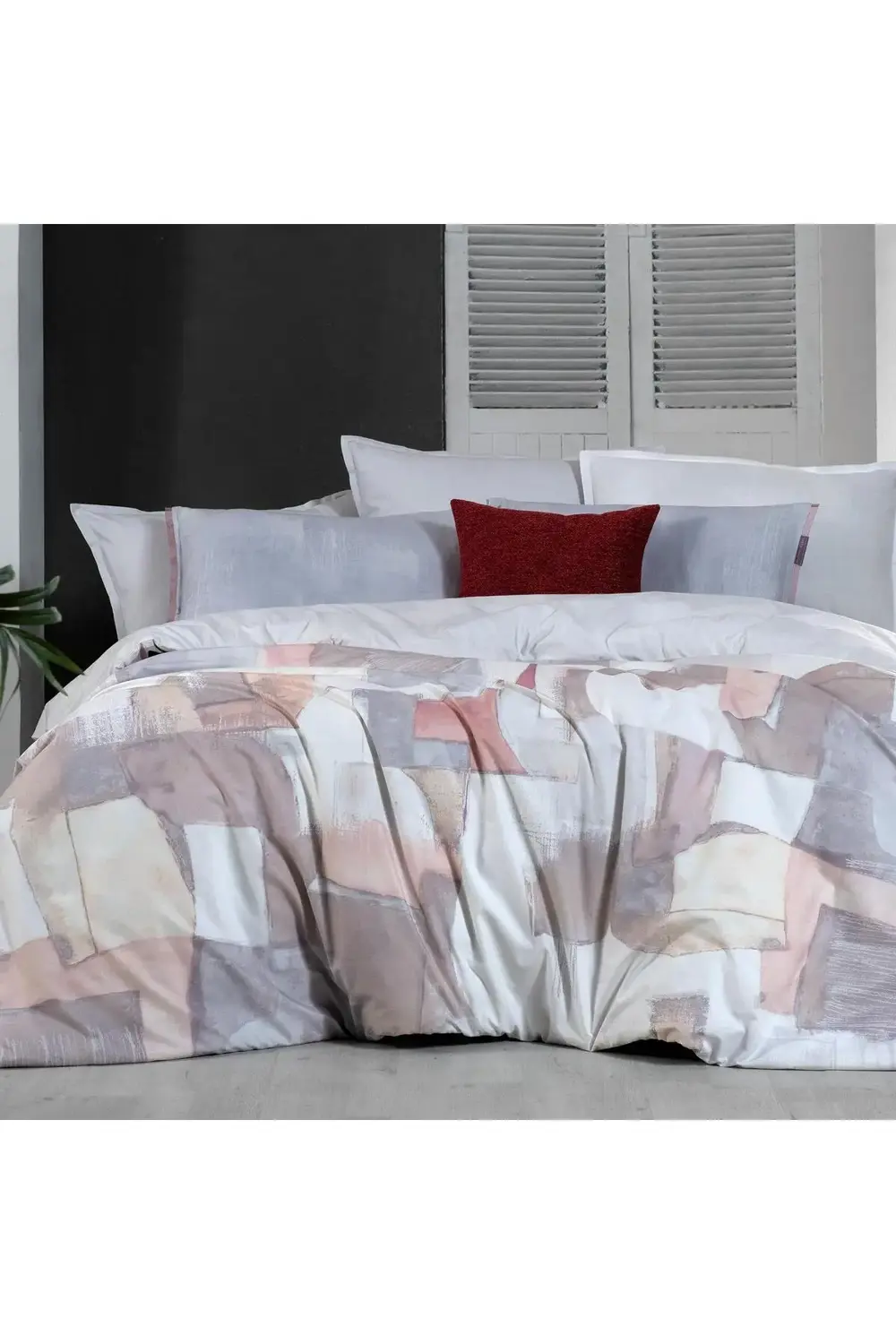 Gaudi Multicolor King Size (Battal Boy) %100 Pamuk Nevresim Takım