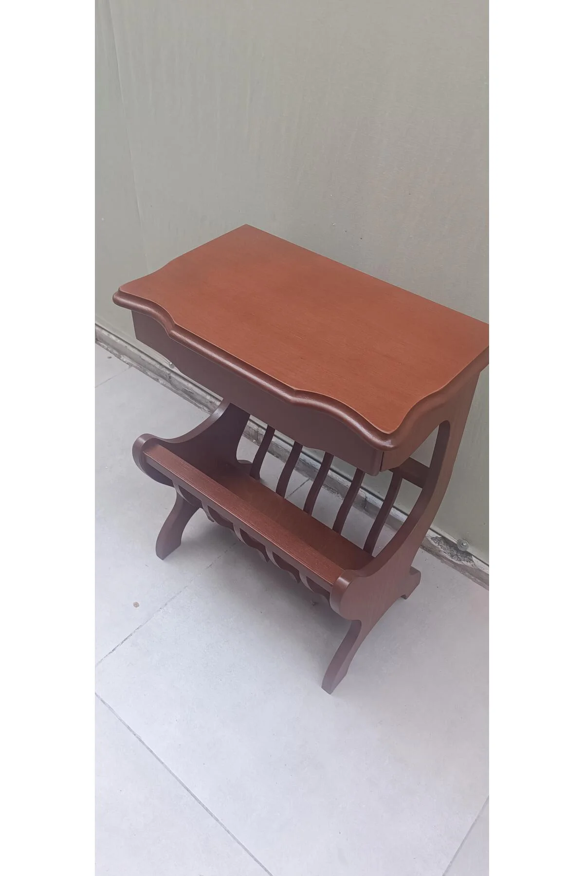 Gazete 13683 Sehpa Model Kayın MDF Torna tabla Parlak Ceviz Boya Tutmalı El Yapım Gazete 13683 Sehpa Model Kayın MDF Torna tabla Parlak Ceviz Boya Tutmalı El Yapım - Görsel 8