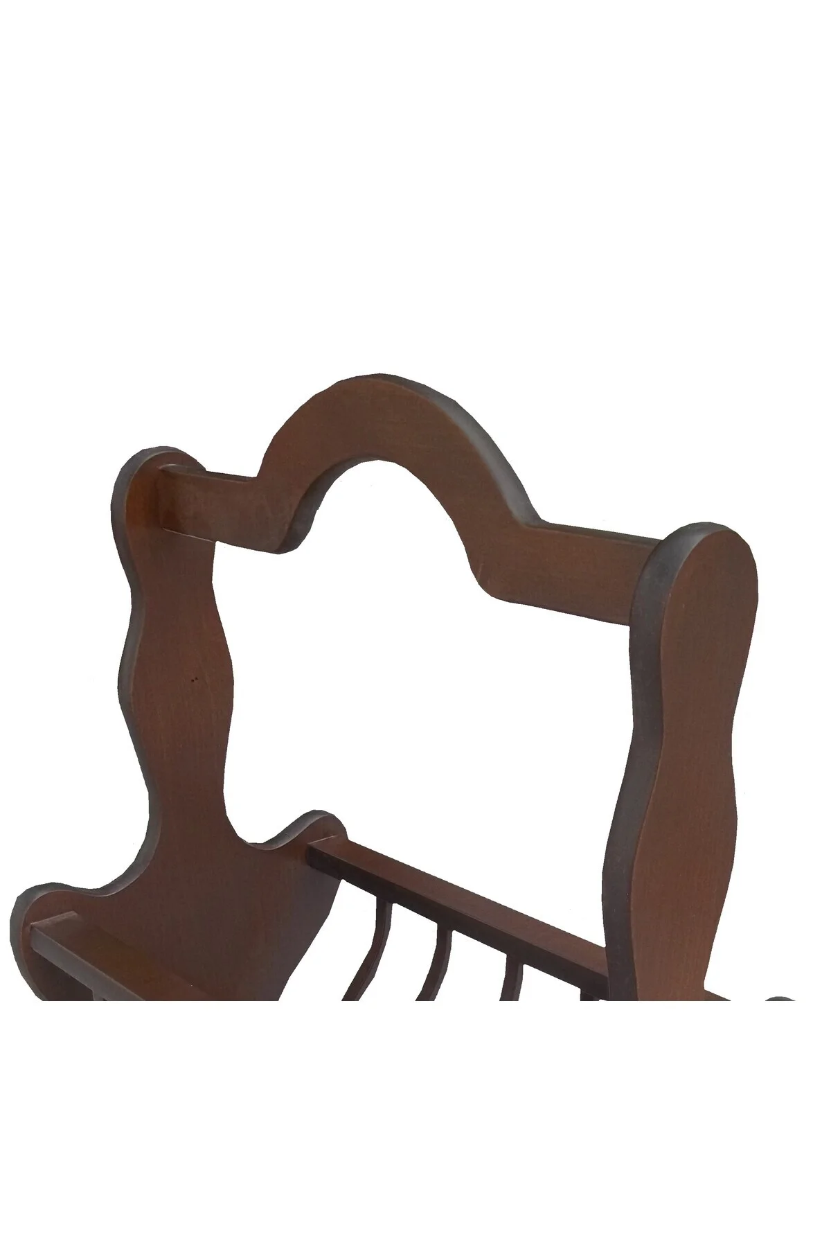 Gazete Sehpa 12621 Model Kayın MDF Torna tabla Parlak Ceviz Boya Tutmalık El Yapı Gazete Sehpa 12621 Model Kayın MDF Torna tabla Parlak Ceviz Boya Tutmalık El Yapı - Görsel 3