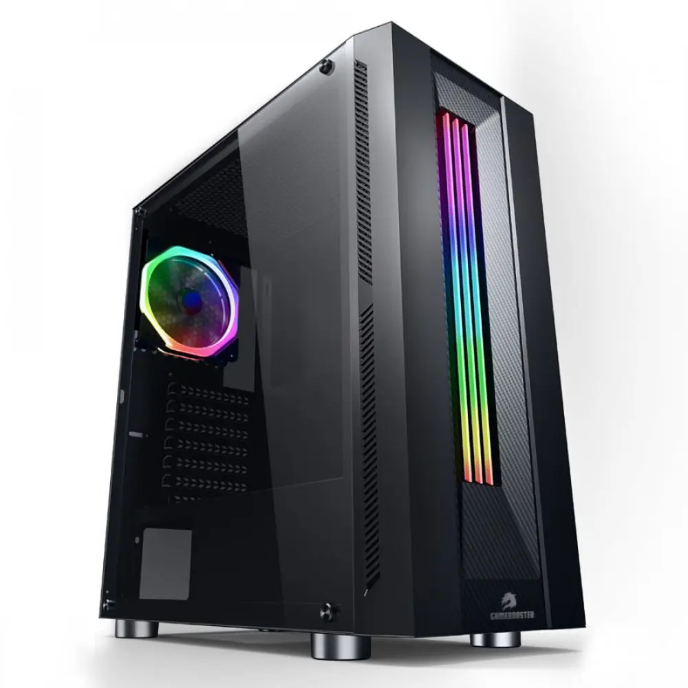 GB-G3601B USB3.0 Siyah Rainbow RGB Fan Strip kasa (PSU Yok) GB-G3