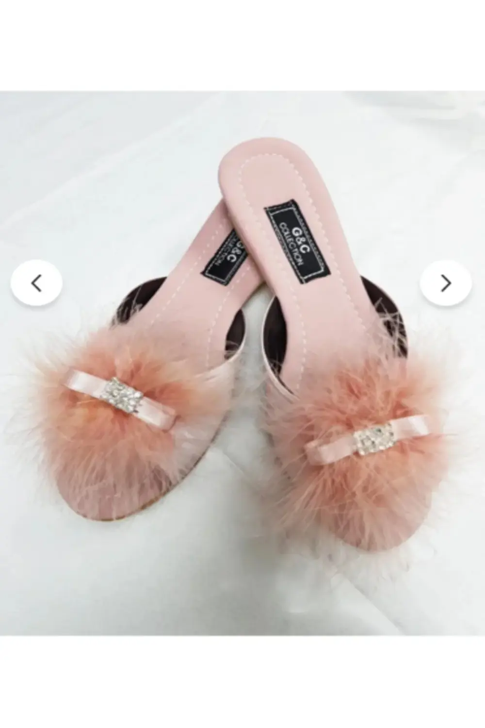 GC 171 Hediyelik ve Çeyizlik Taş ve Tüy Detaylı Alçak Feta Kadın