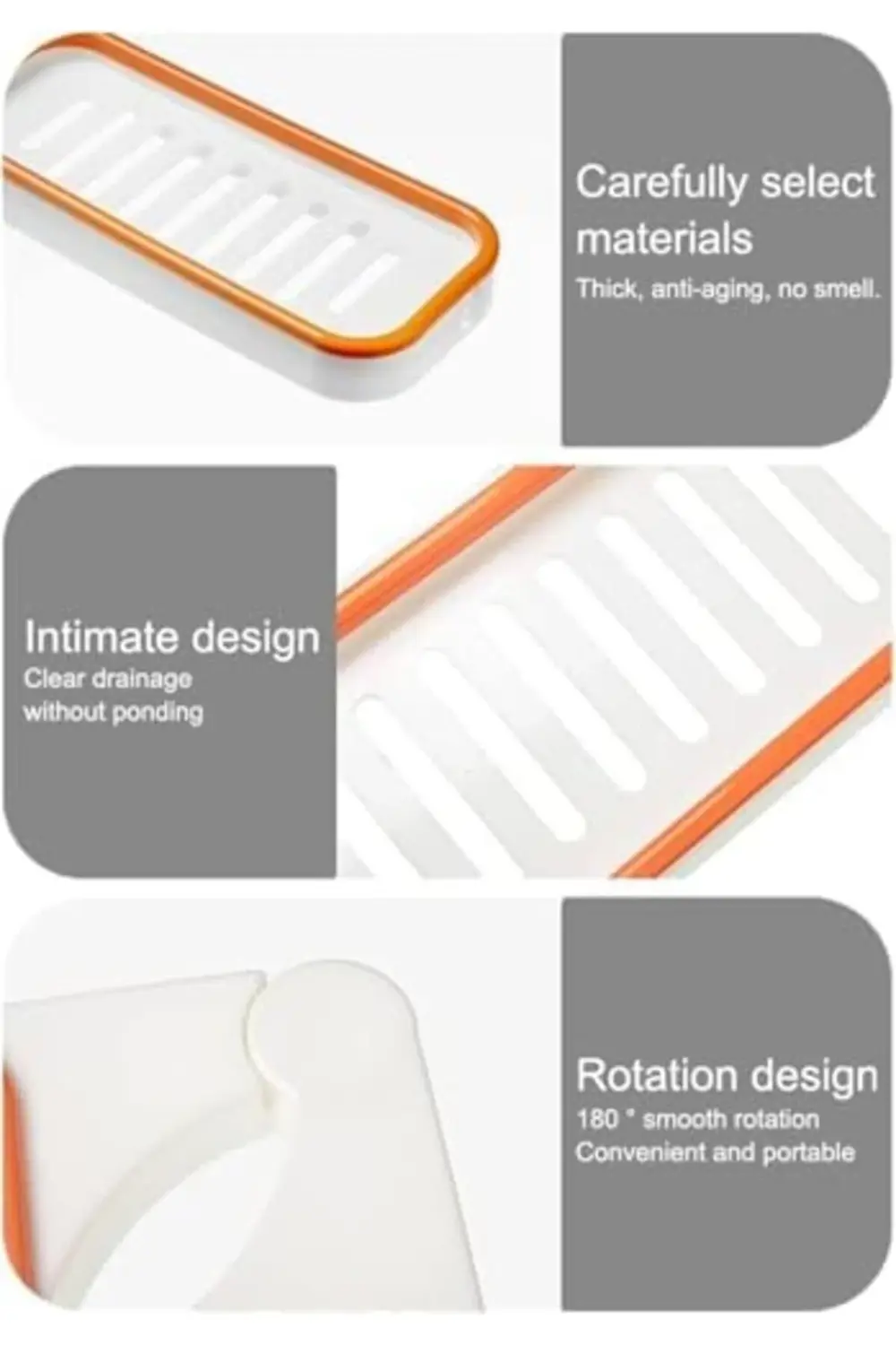 GÇAVM 180 Derece Ayarlanabilir Çift Taraflı Banyo Organizeri, Duş