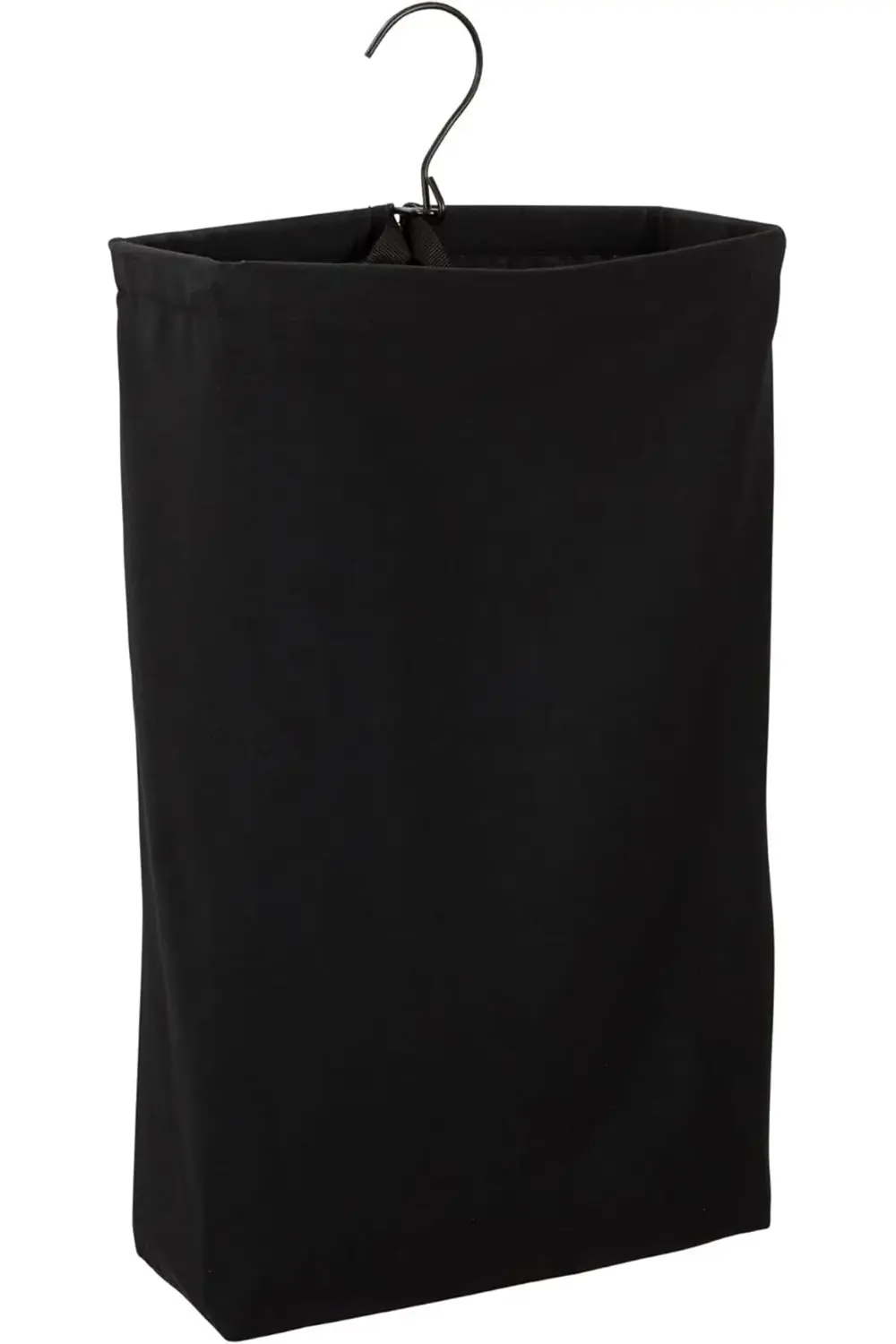 GÇAVM Essentials Hanging Cotton Canvas Laundry Hamper Bag, Black