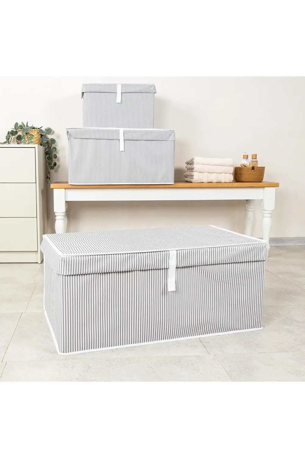 GÇAVM Home Çok Amaçlı Kapaklı Sandık Tipi Hurç Organizer – Büyük