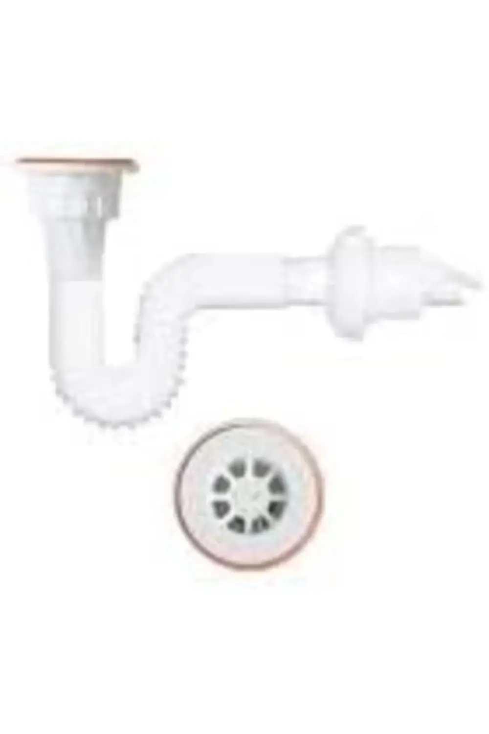 GÇAVM Körüklü Lavabo Sifonu Plastik Süzgeçli ÇEKVALFLİ ShopGÇ 117