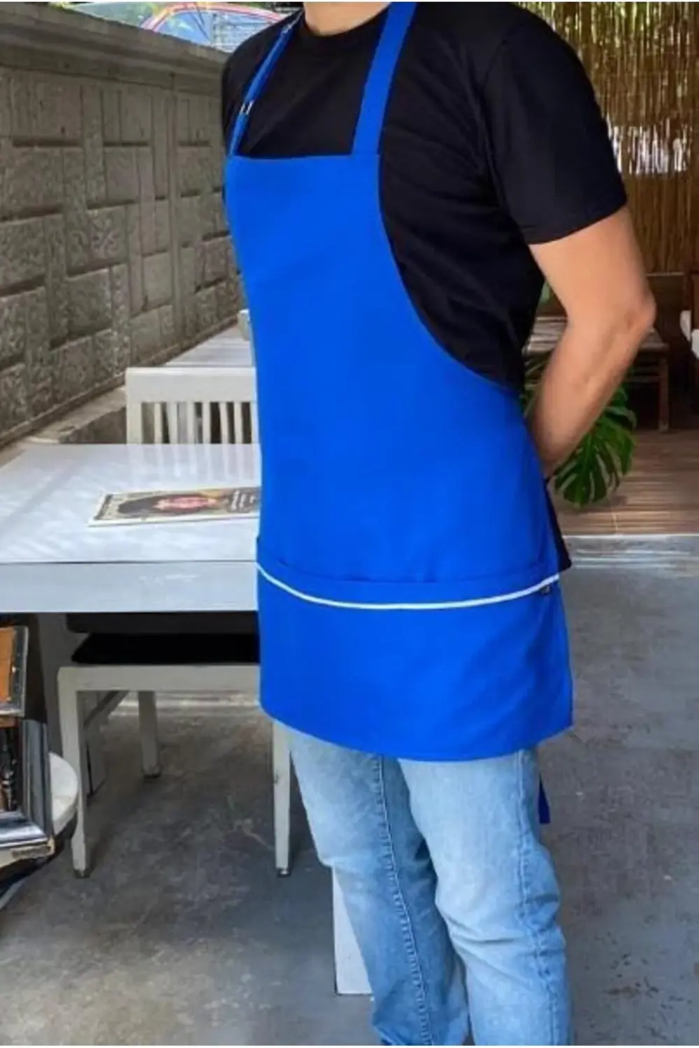 GÇAVM Önlük Biyeli Kısa Boyundan Saks Mavi ShopGÇ 1174074