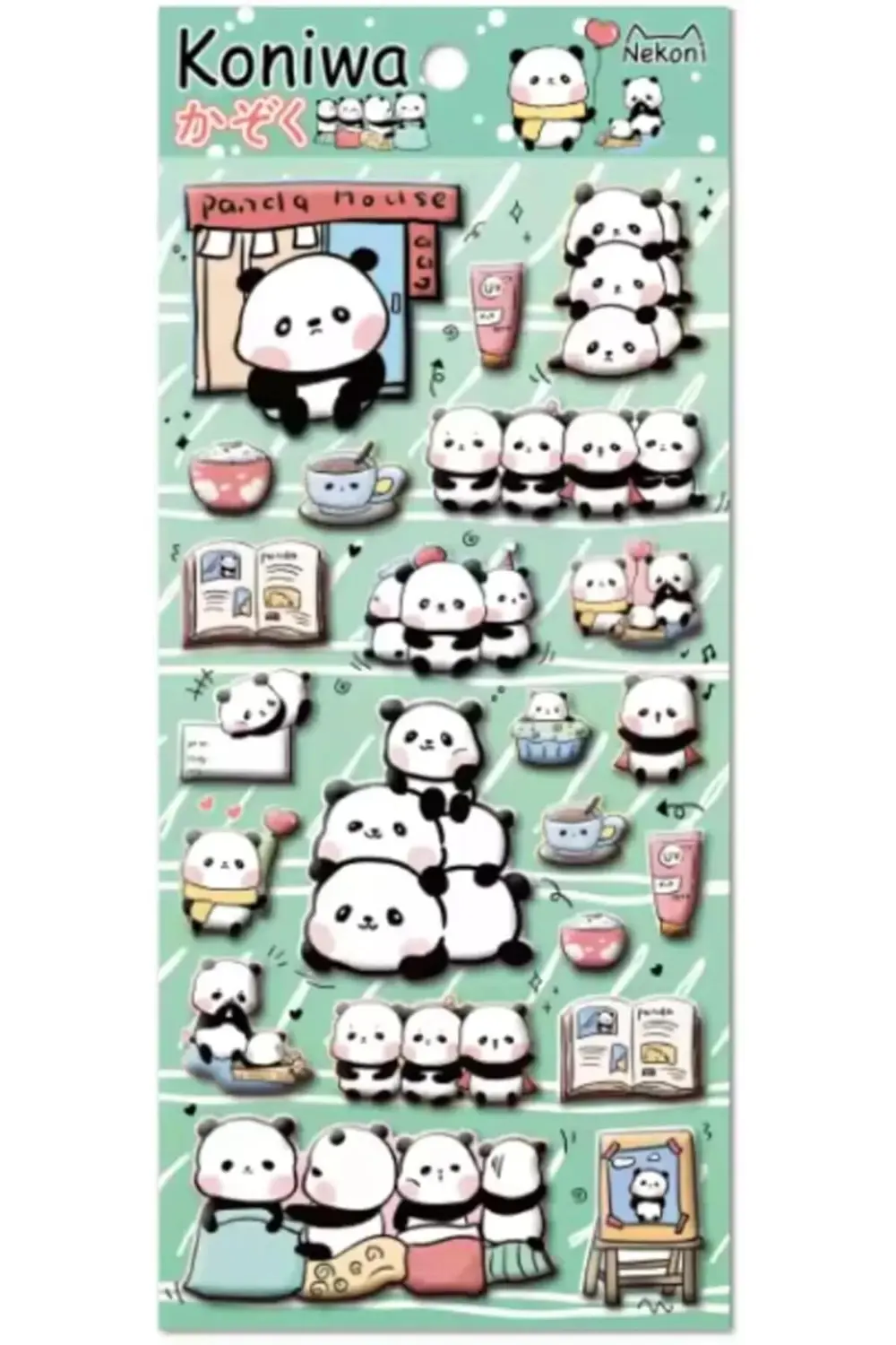 GÇAVM Panda Temalı Kabartmalı Sticker Seti • Bullet ShopGÇ 117407 GÇAVM Panda Temalı Kabartmalı Sticker Seti • Bullet ShopGÇ 117407