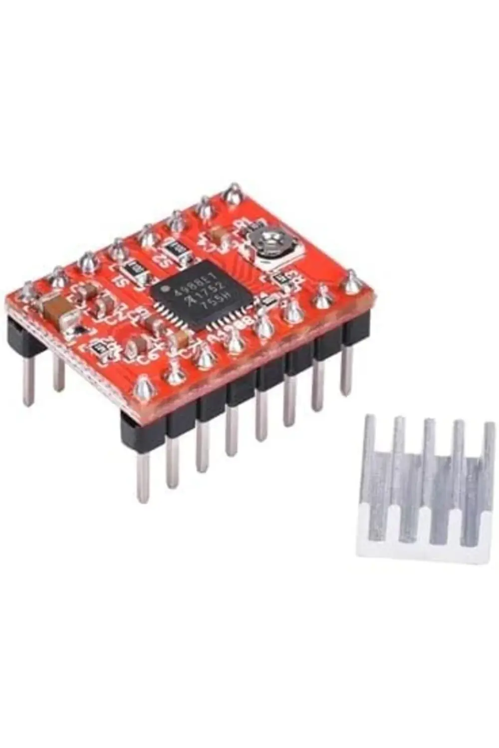 GÇAVM Soğutuculu A4988 Step Motor Sürücü 5 Modlu Korumalı Orijina