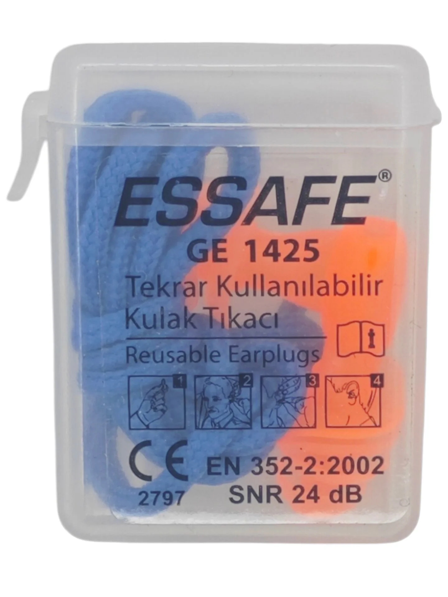 GE 1425   Essafe Cam Tipi Kulak Tıkacı - Tekrar Kullanılır