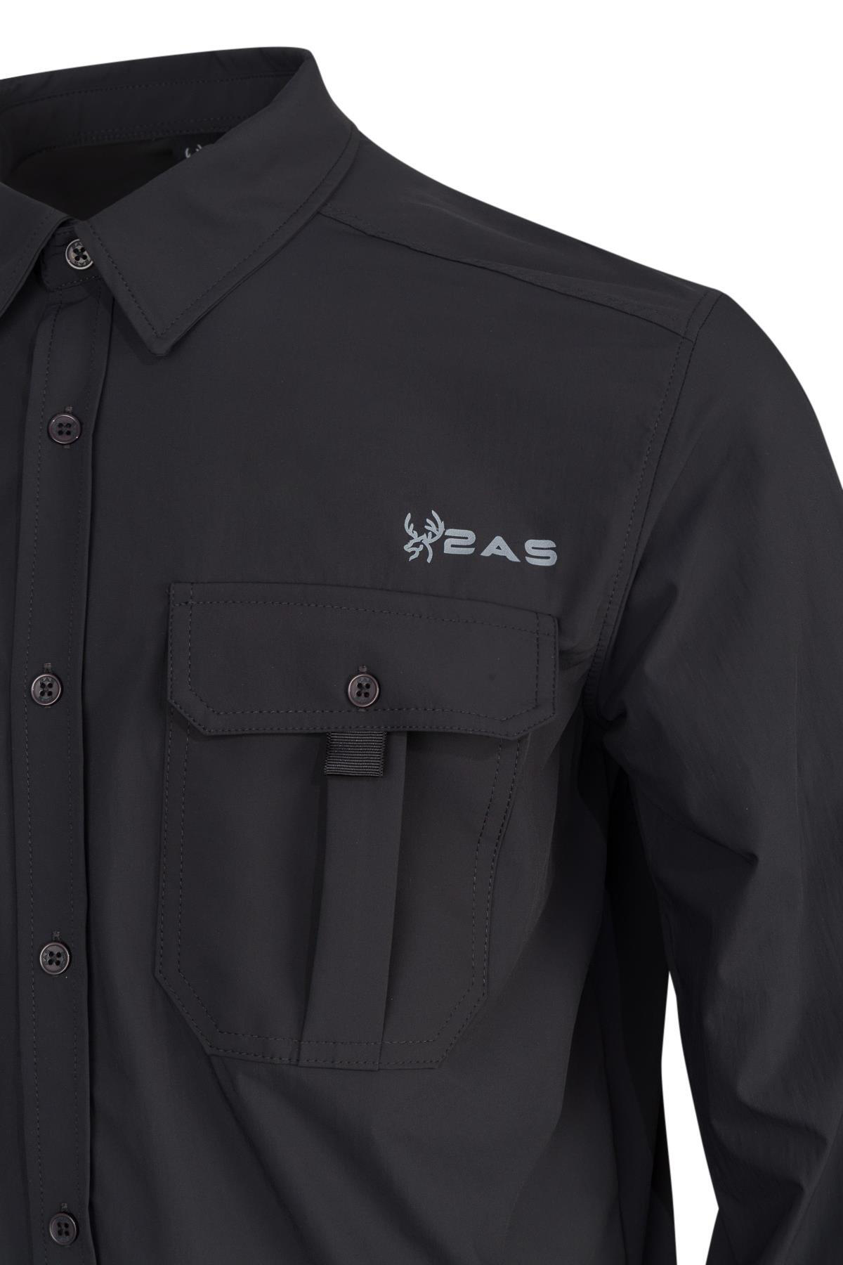 2As Gear Antrasit Erkek Uzun Kollu Gömlek