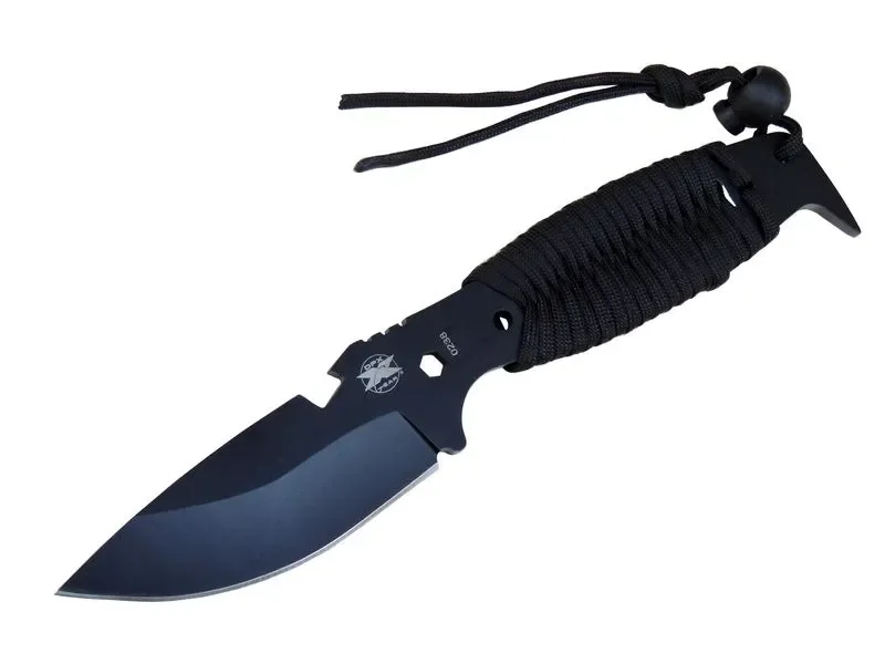 Gear Assault 0238bk Kamp Bıçağı 22,5 Cm - Siyah, Metal Ampampamp İpli Sap Gear Assault 0238bk Kamp Bıçağı 22,5 Cm - Siyah, Metal Ampampamp İpli Sap