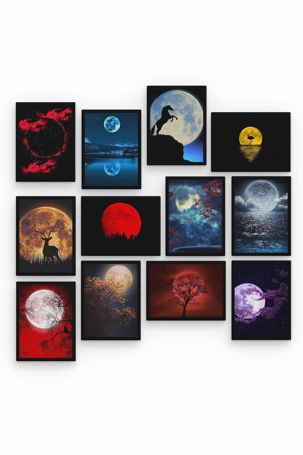 Gece 12 Parça Ahşap Mdf Tablo Zlltb311