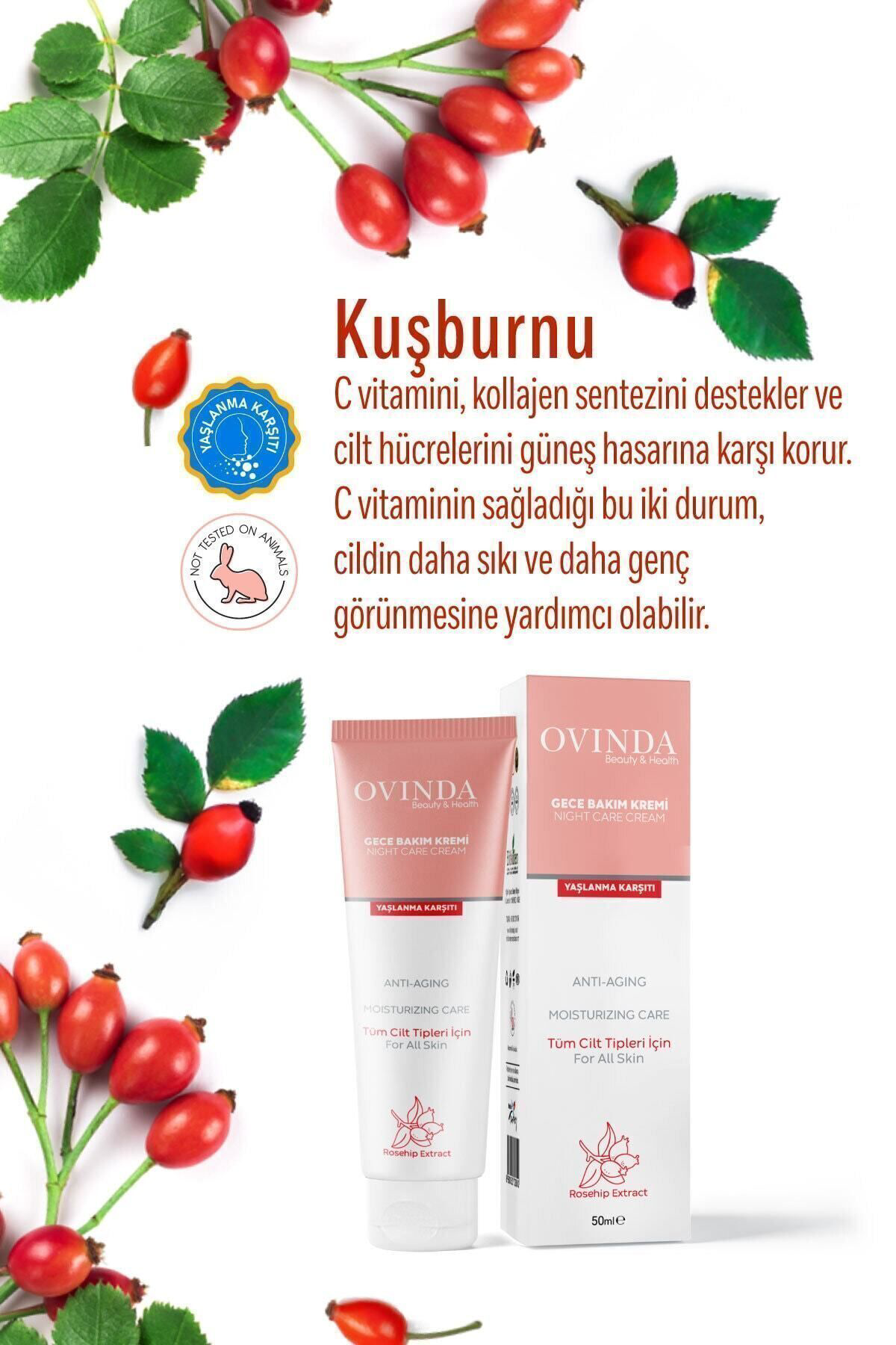 Ovinda Gece Bakım Kremi Nemlendirici Ve Yaşlanma Karşıtı 50 Ml