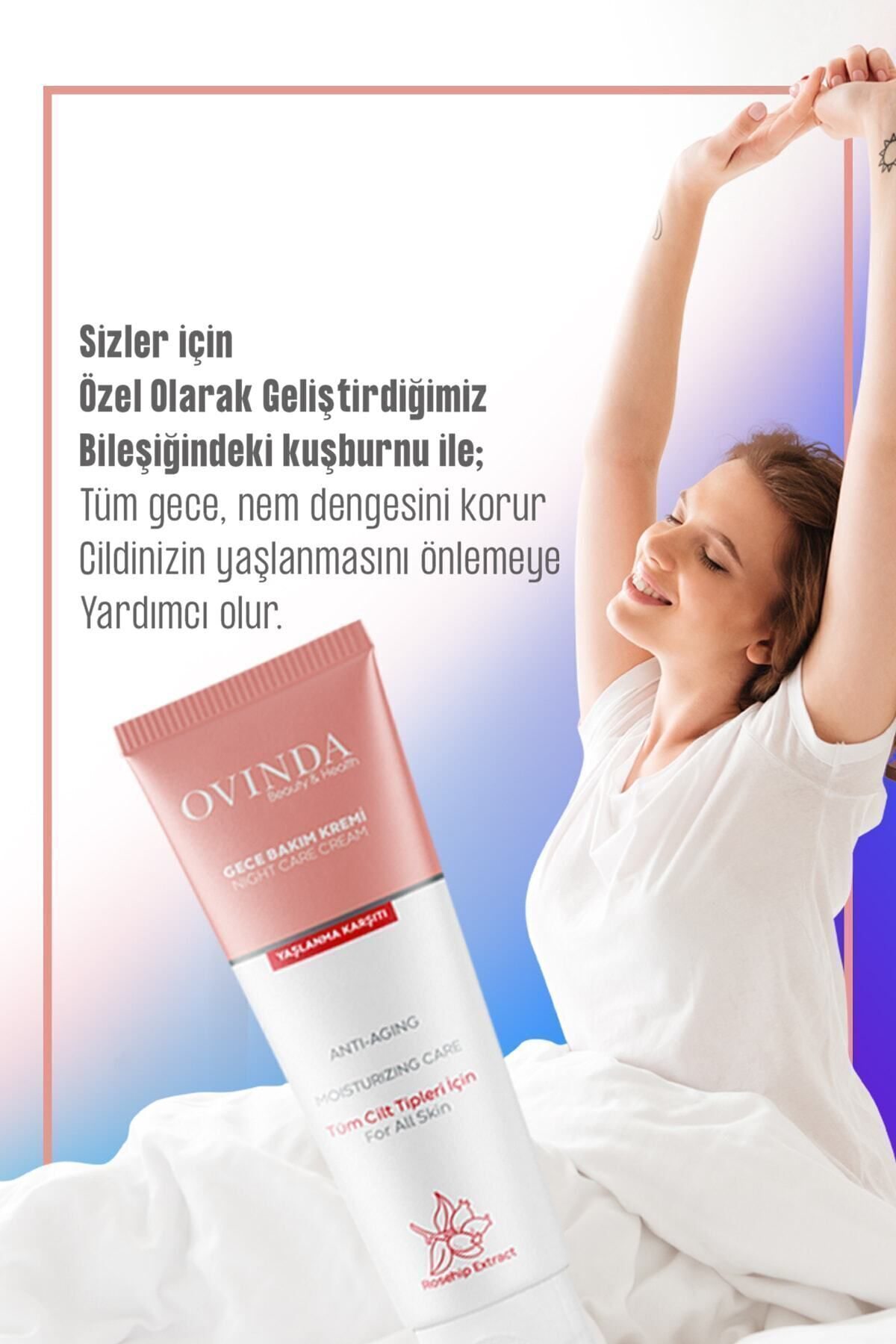 Ovinda Gece Bakım Kremi Nemlendirici Ve Yaşlanma Karşıtı 50 Ml