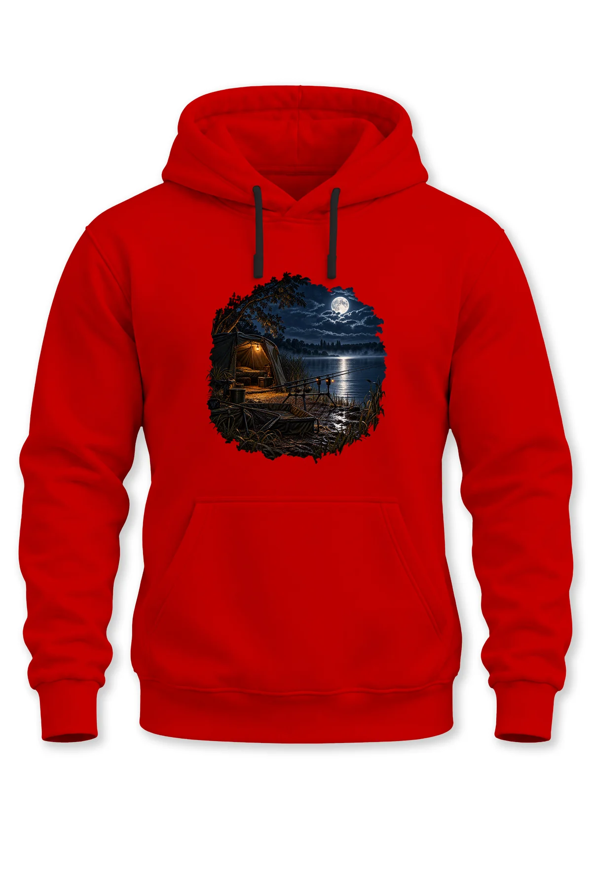 Gece Balıkçılığı Baskılı Kapüşonlu Sweatshirt Unisex Outdoor Balıkçı Hoodie Gece Balıkçılığı Baskılı Kapüşonlu Sweatshirt Unisex Outdoor Balıkçı Hoodie