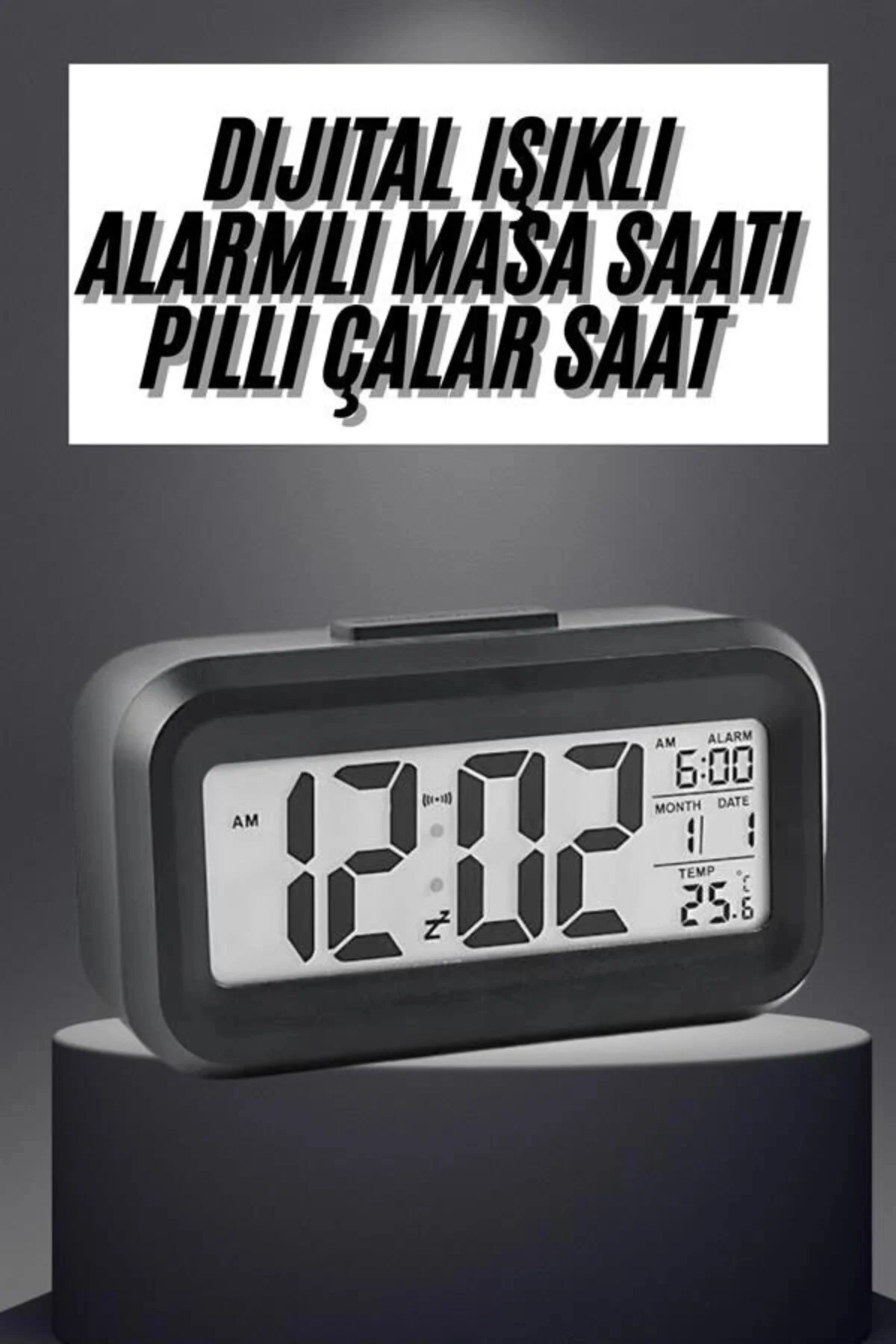 Gece Dijital Masa Saati Dijital Alarmlı Led Ekran Pilli Çalar Saat Gece Dijital Masa Saati Dijital Alarmlı Led Ekran Pilli Çalar Saat - Görsel 2