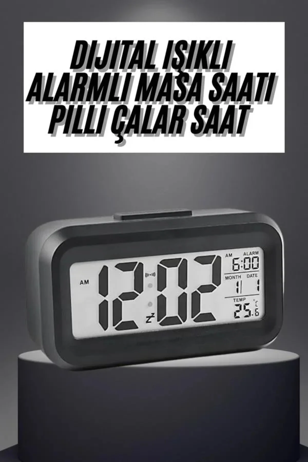Gece Dijital Masa Saati Dijital Alarmlı Led Ekran Pilli Çalar Saat Gece Dijital Masa Saati Dijital Alarmlı Led Ekran Pilli Çalar Saat