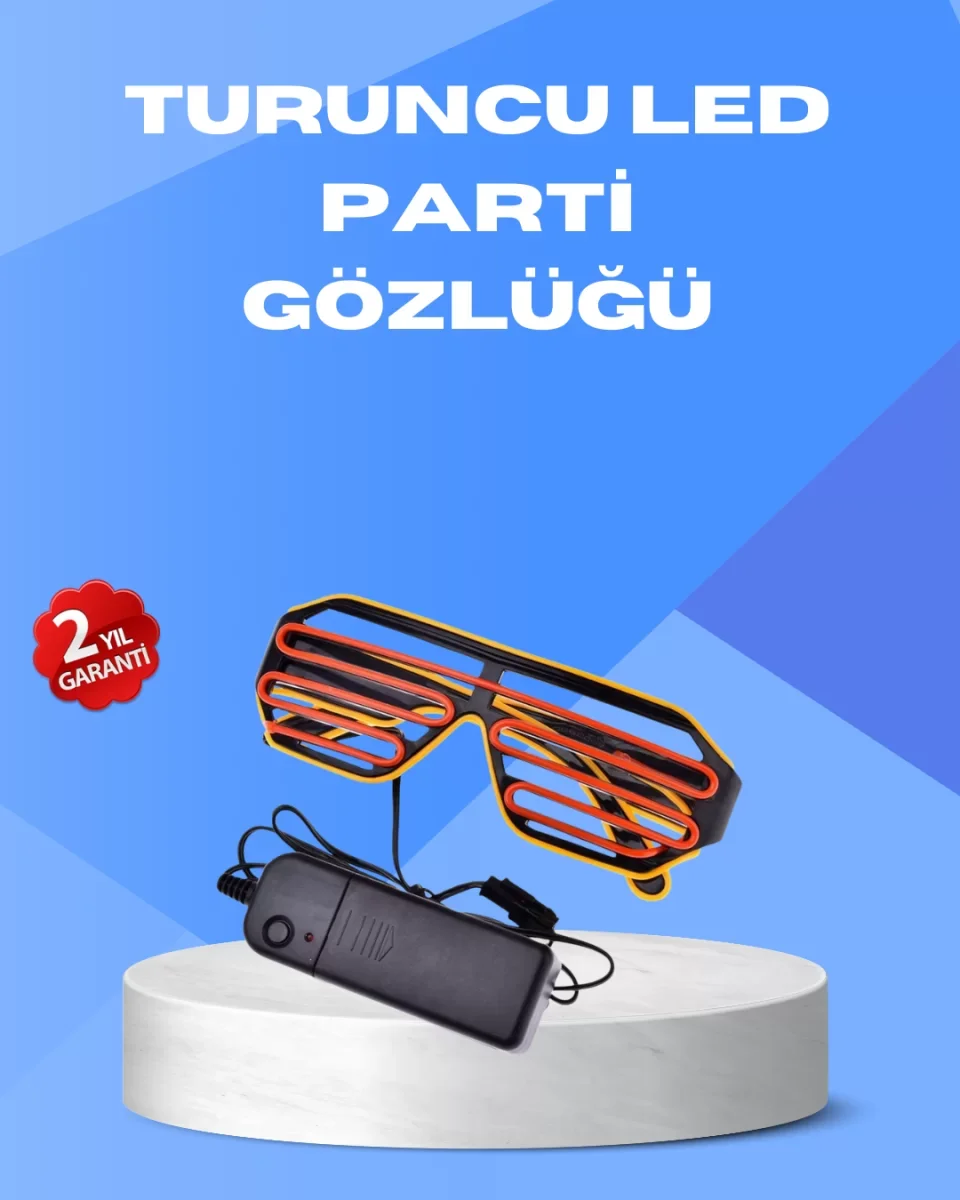 Gece Eğlencelerine Özel Renkli LED Işıklı Gözlük - Lisinya