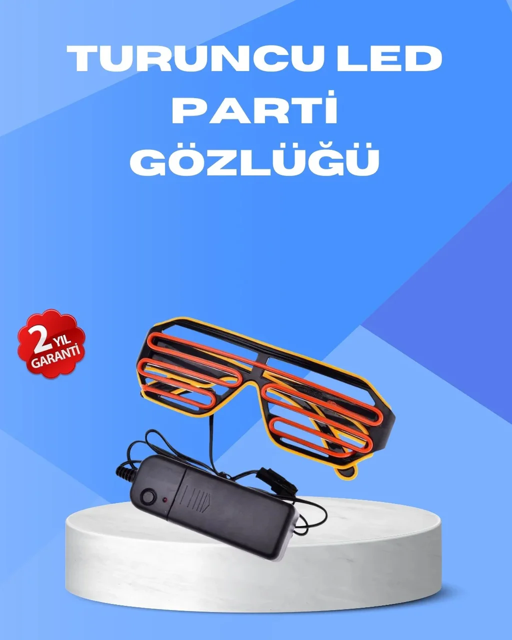 Gece Eğlencelerine Özel Renkli Led Işıklı Gözlük "