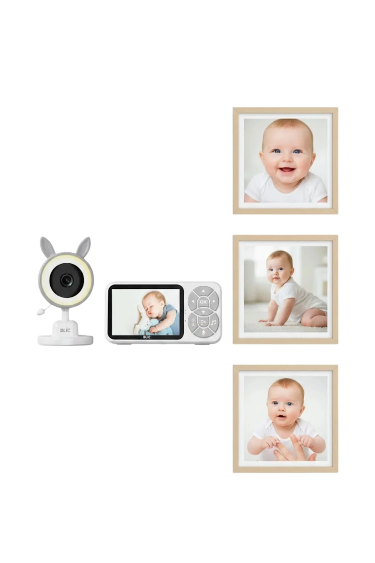 Gece Görüşlü Bebek Telsizi Besleme Hatırlatıcılı LCD Ekran Yeni Nesil - Görsel 3