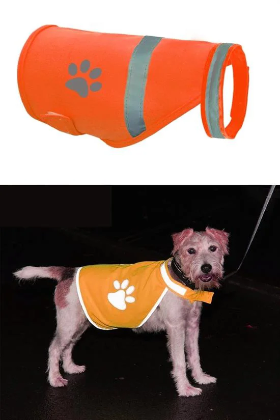 Gece Görüşlü Reflektör Kumaşlı Cırt Cırtlı Köpek Yeleği Medium
