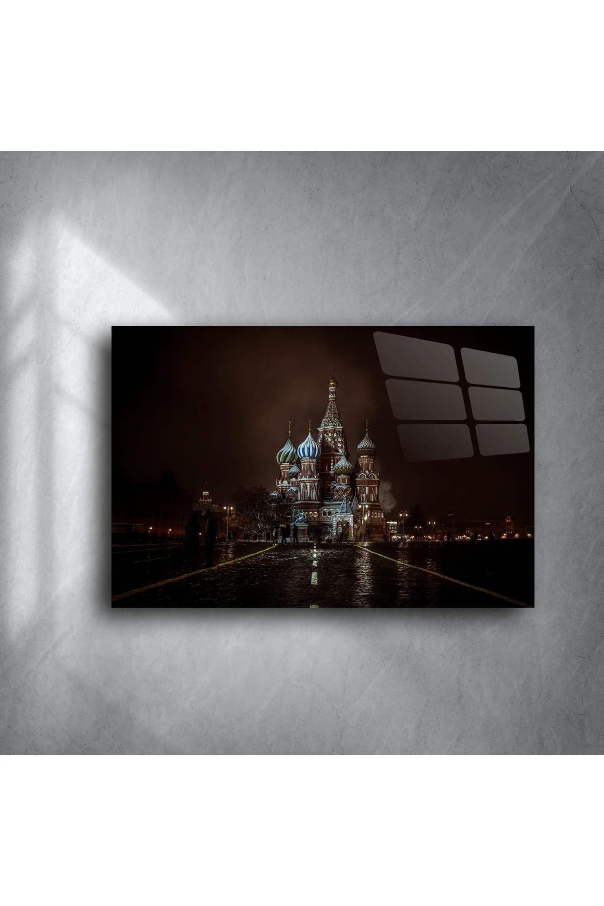 Gece Işıltılı St. Basil Katedrali Cam Tablo Gece Işıltılı St. Basil Katedrali Cam Tablo