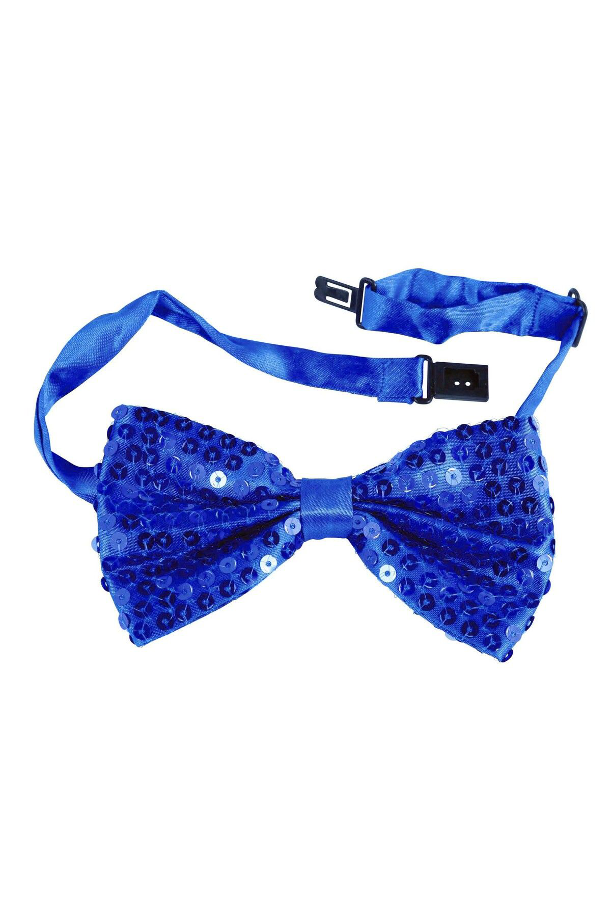 Ok Aksesuar Gece İşıltısı Mavi Payetli Pullu Papyon 7X2 Cm (5060) Ok Aksesuar Gece İşıltısı Mavi Payetli Pullu Papyon 7X2 Cm (5060)