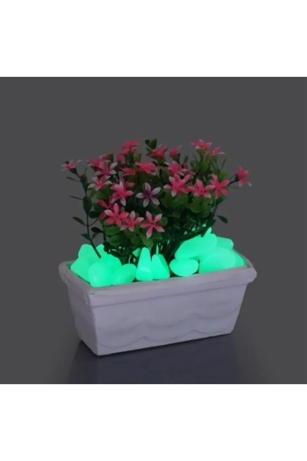 ® Gece Karanlıkta Işık Vererek Parlayan Dekoratif Çakıl Taşları