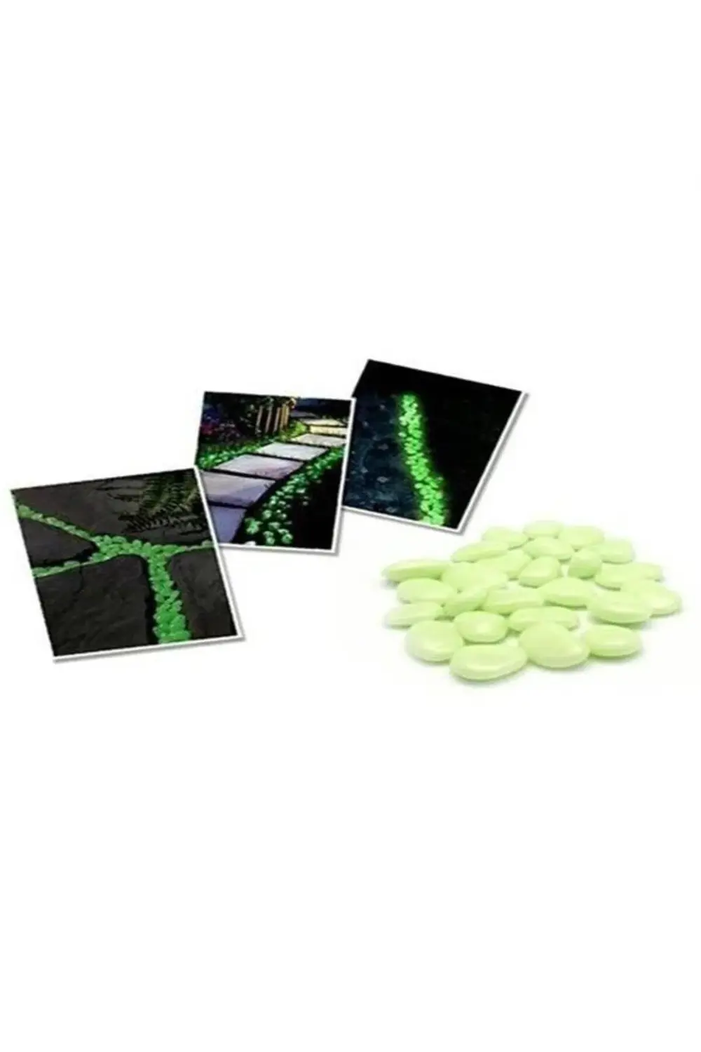 ® Gece Karanlıkta Işık Vererek Parlayan Dekoratif Çakıl Taşları