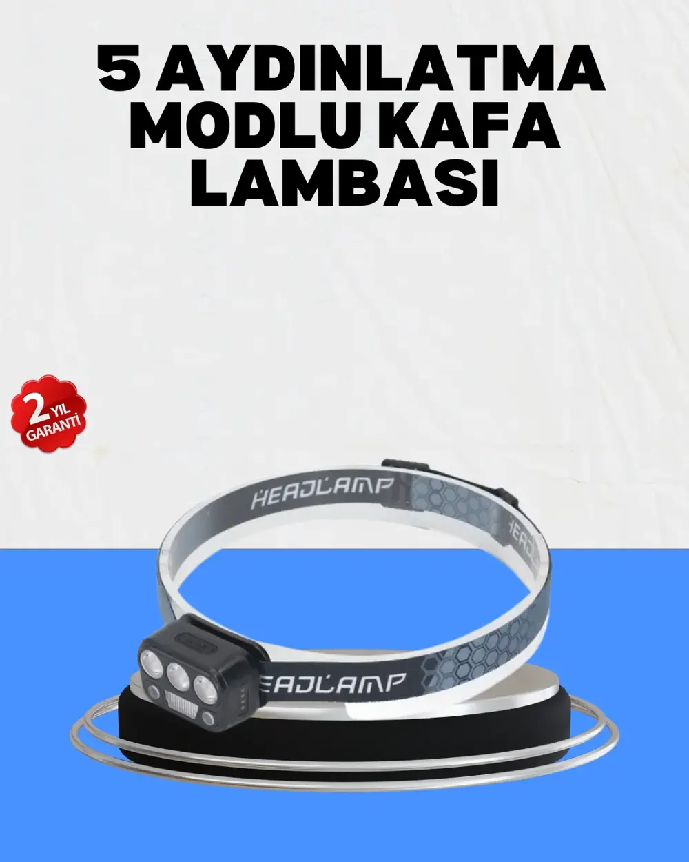 Gece Koşusu İçin LED Kafa Lambası El Sensörlü