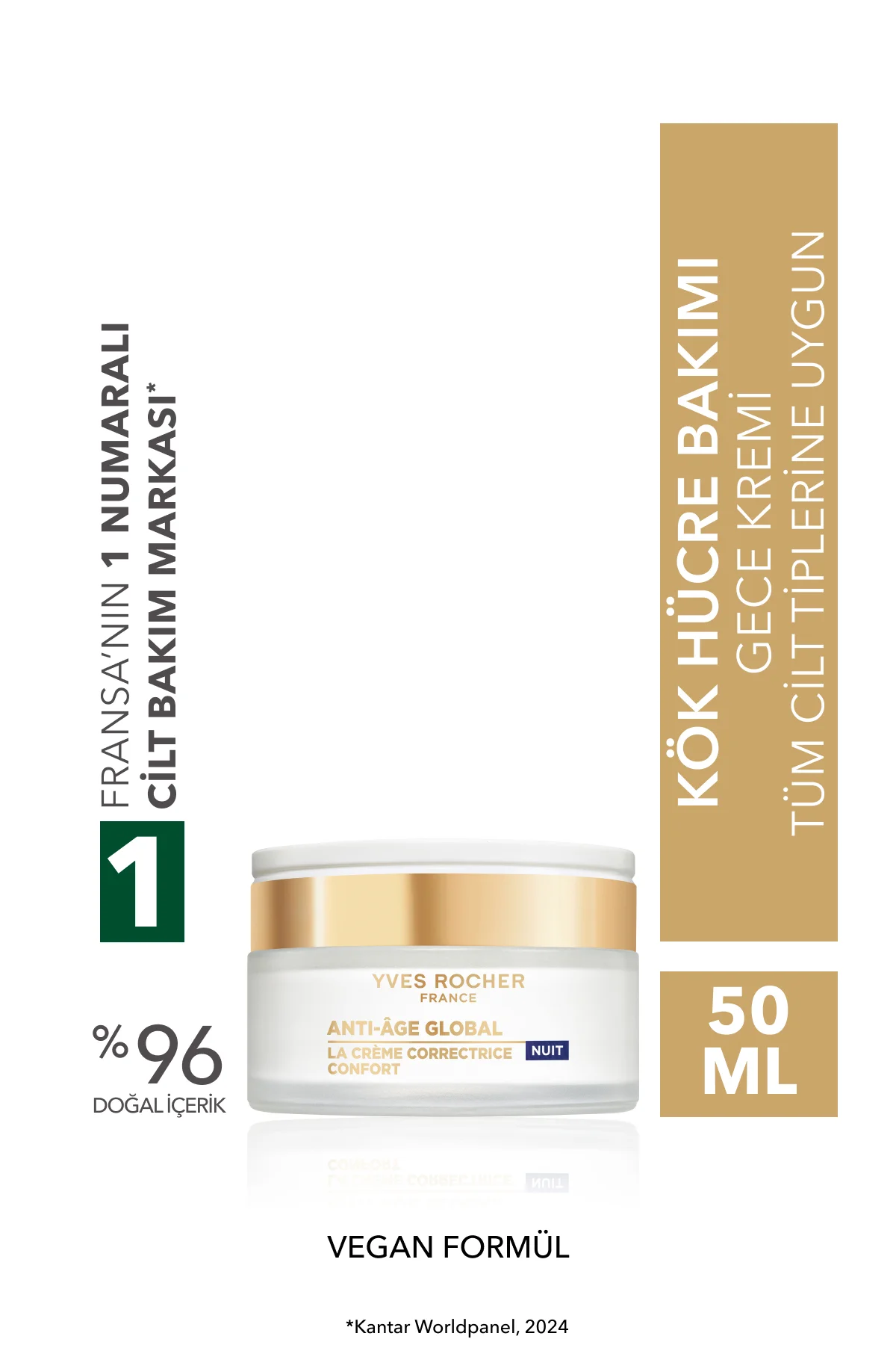 Gece Kremi-Shea&E Vitamini- Yaşlanma Karşıtı Bitki Kök Hücre Bakı