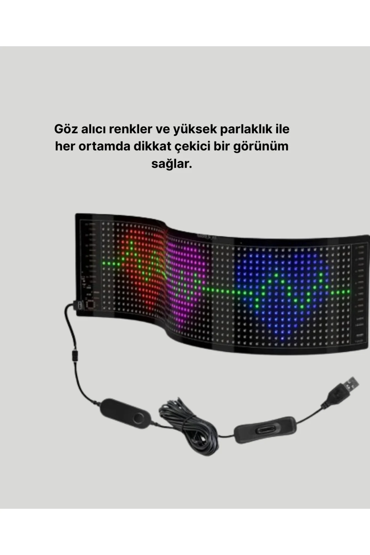 Gece Kullanıma Uygun Pixel RGB LED Panel Estetik Atmosfer Işığı