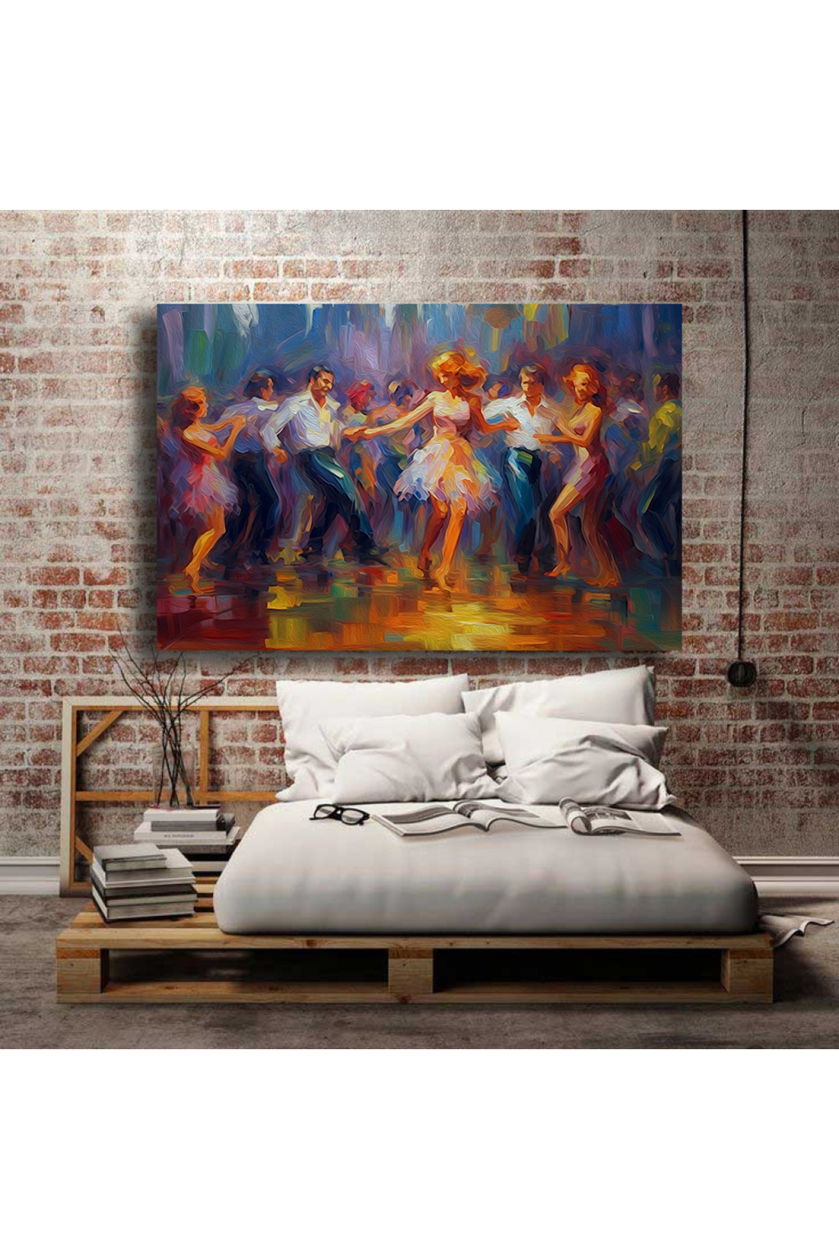 Korkmazkanvas Gece Kulübünde Dans Eden Gençler. Kanvas Tablo