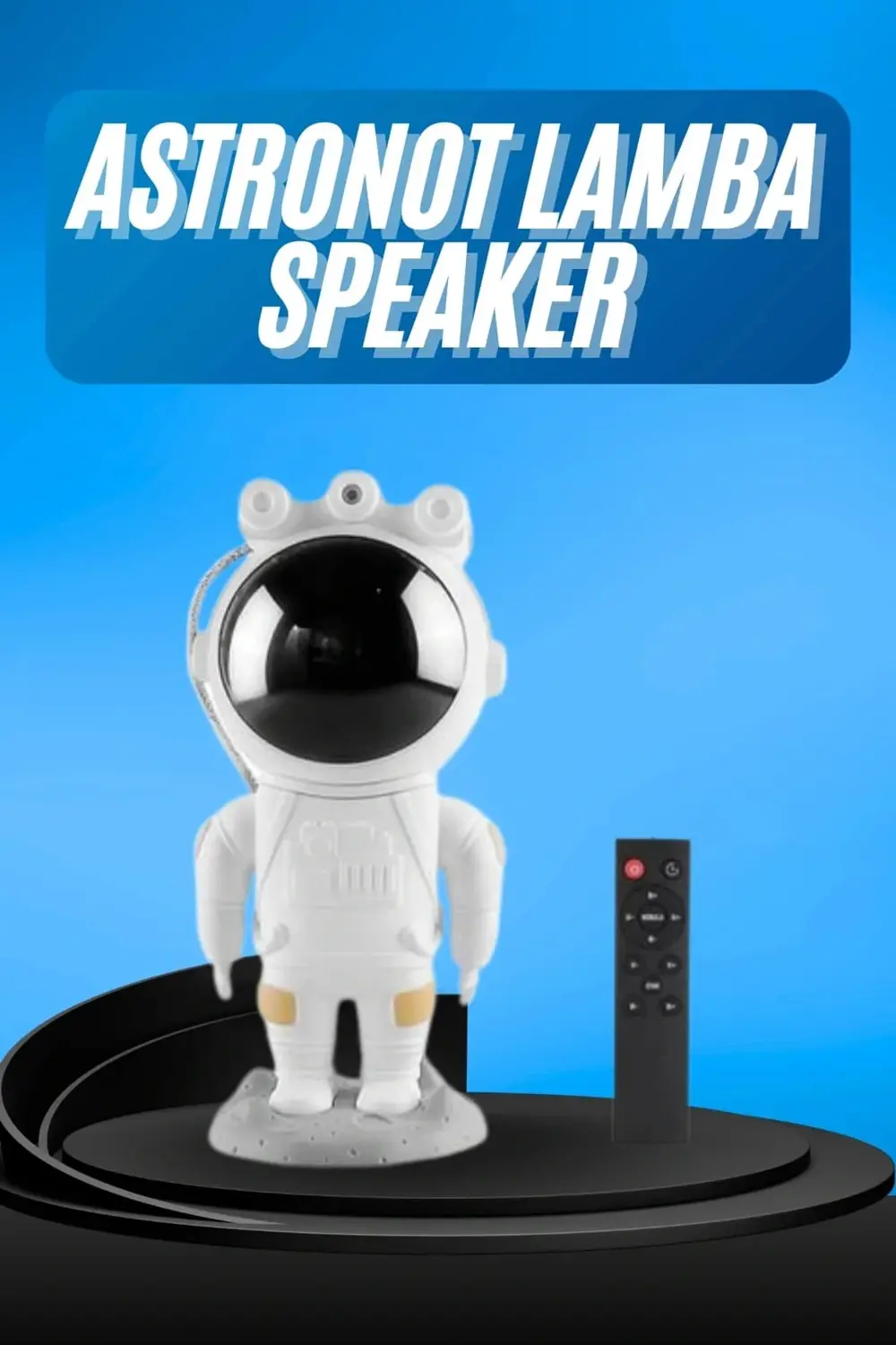 Gece Lambası Astronot Bluetooth Hoparlörlü Galaksi Işık Projektör