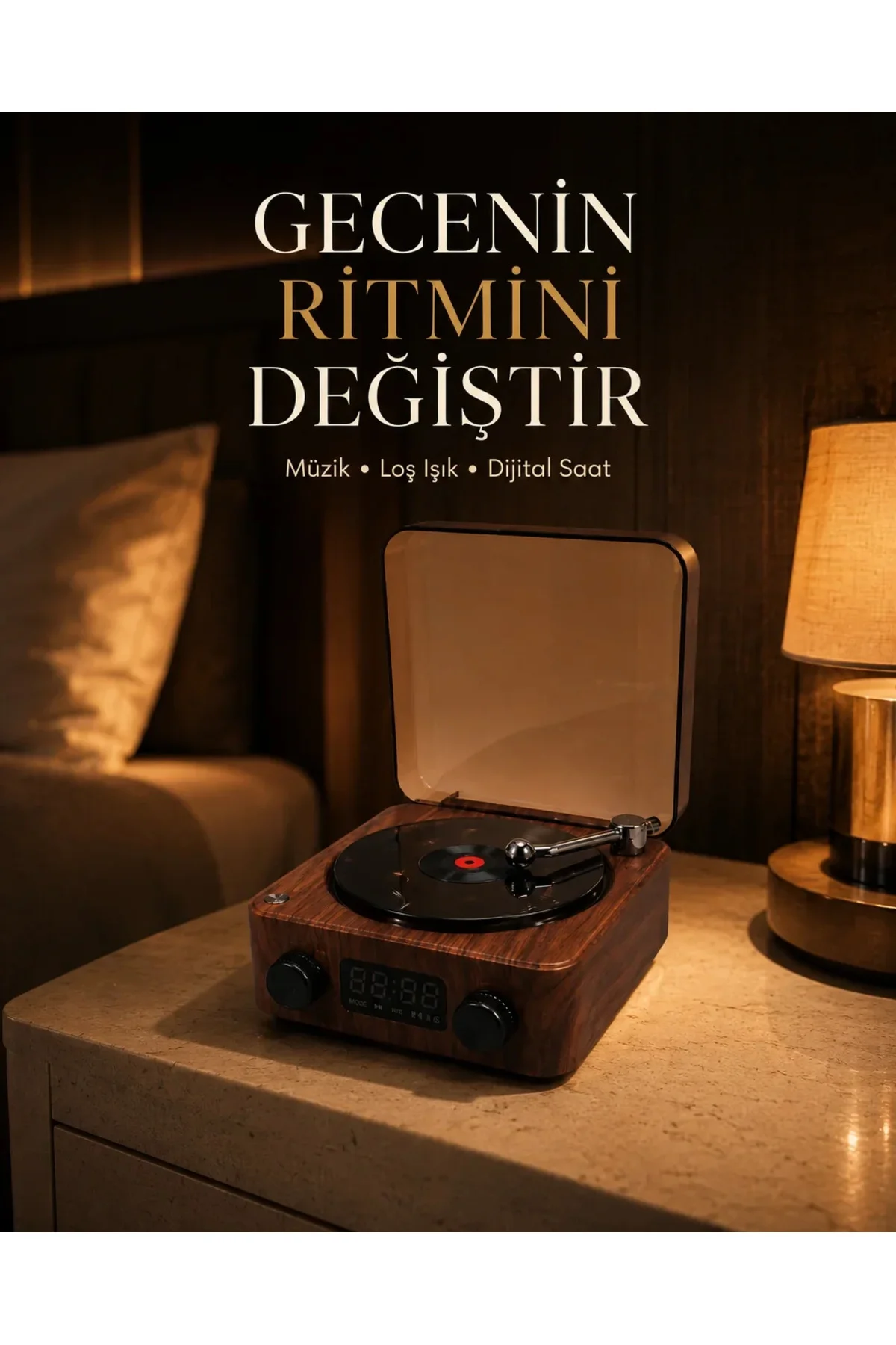 Gece Lambası Bluetooth Hoparlör Dijital Saat Çok Fonksiyonlu Su Dalgası Işıklı Gece Lambası Bluetooth Hoparlör Dijital Saat Çok Fonksiyonlu Su Dalgası Işıklı