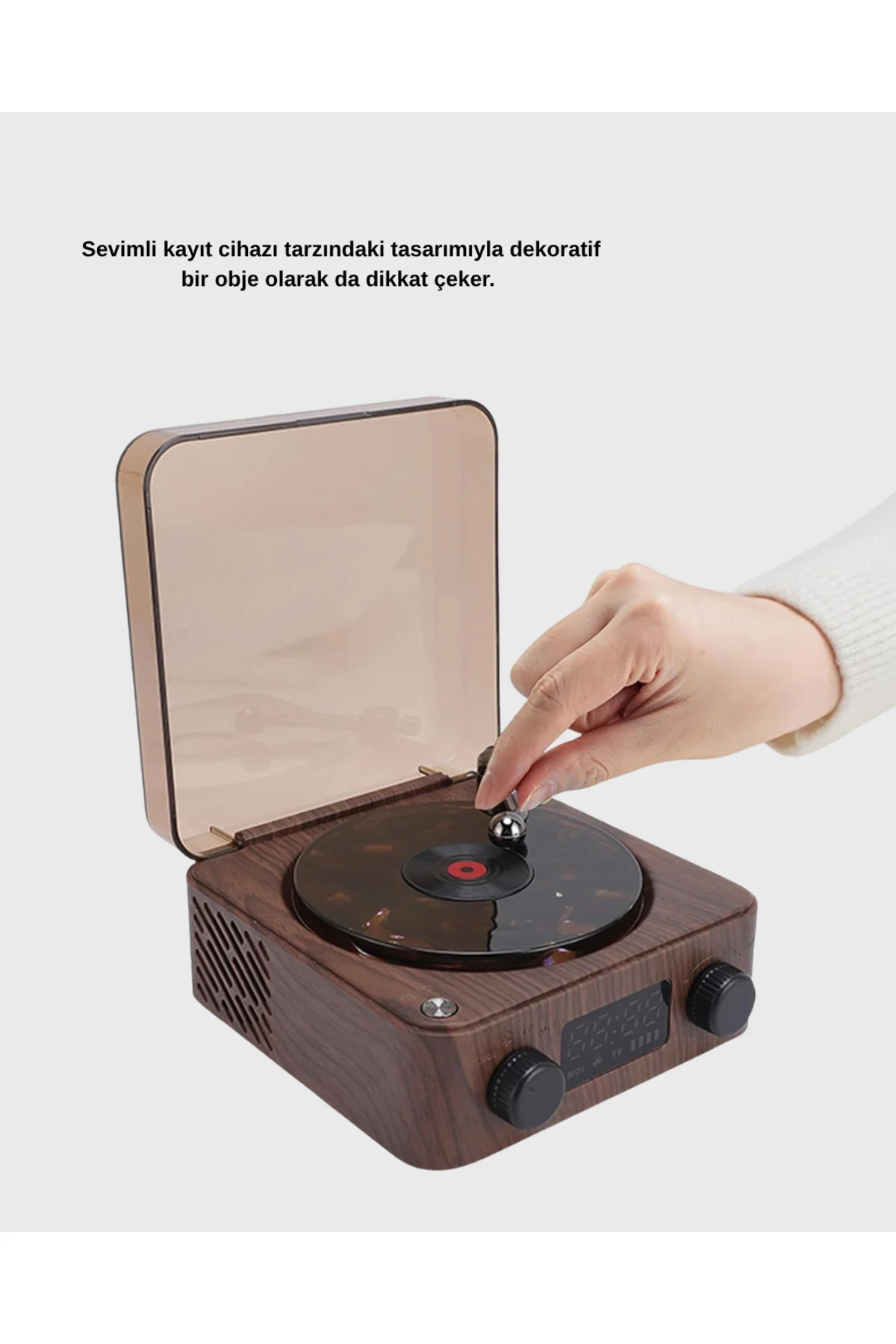 Gece Lambası Bluetooth Hoparlör Dijital Saat Çok Fonksiyonlu Su D