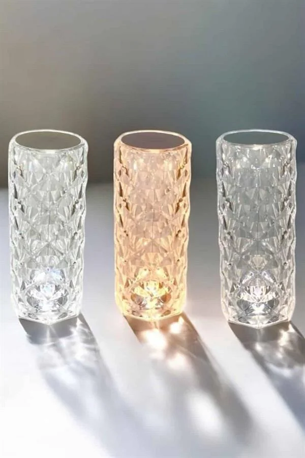 Gece Lambası Kristal Lamba Dokunmatik Şarjlı Hediyelik - Lisinya Diğer