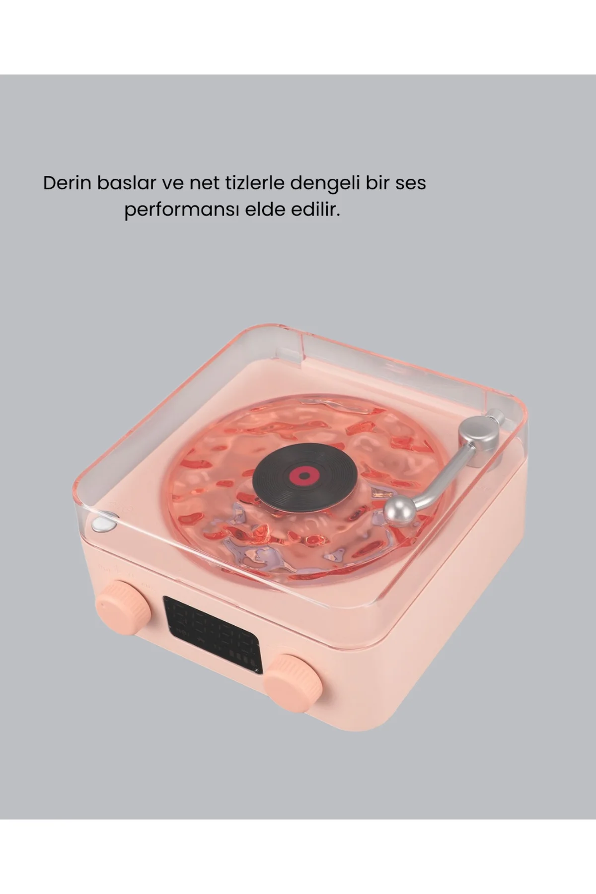 Gece Lambası Stereo Bluetooth Hoparlör Dijital Saat Su Dalgası Ef