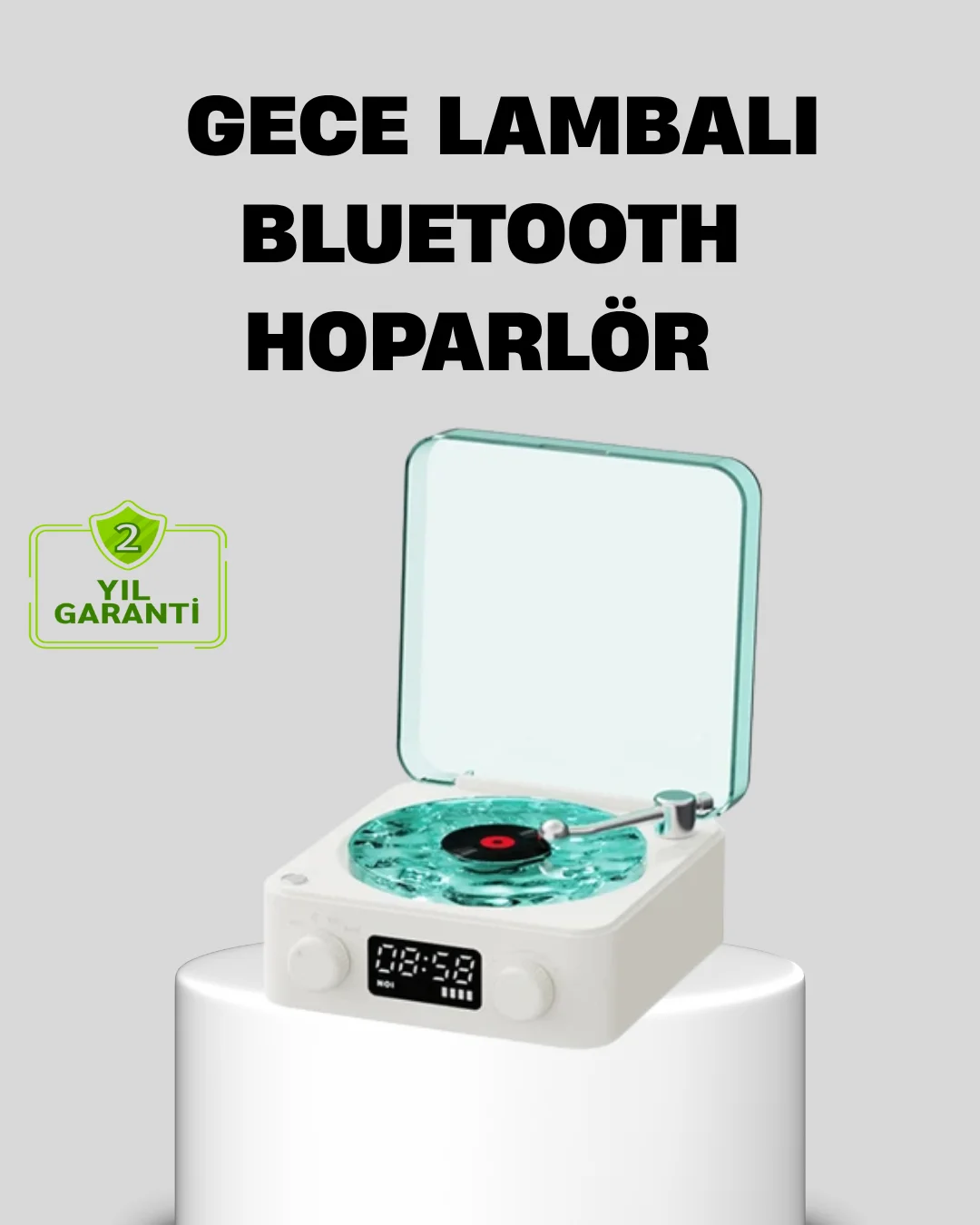 Gece Lambası Stereo Bluetooth Hoparlör Dijital Saatli Vintage Tasarım Çok Fonksiyonlu Gece Lambası Stereo Bluetooth Hoparlör Dijital Saatli Vintage Tasarım Çok Fonksiyonlu