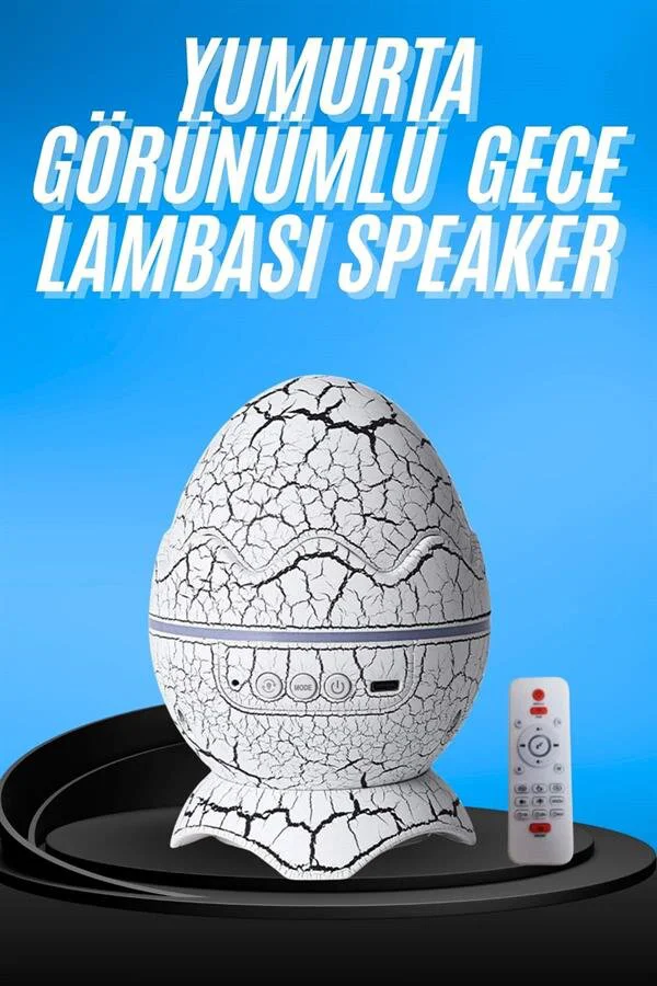 Gece Lambası Yumurta Işık Speaker Dinozor Yumurtası Görünümlü - Yeni Nesil Uzay Teması ve 7 Sis Efekti